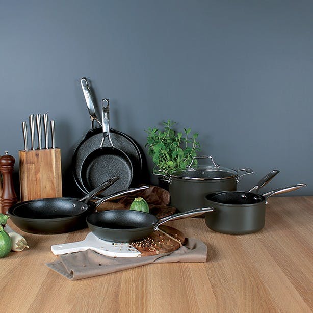 Wok aus geschmiedetem Aluminium - Serie ECLIPSE Ø 28 CM von OGO