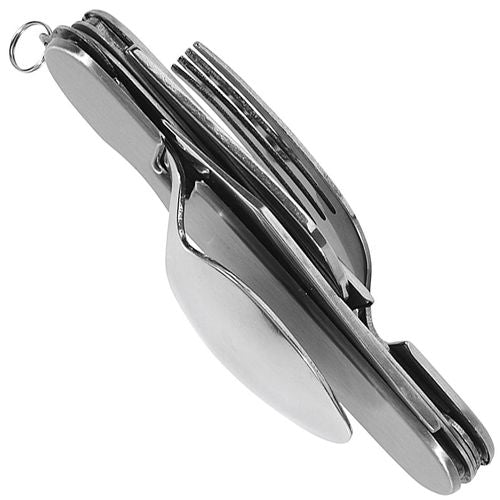 Camping-Besteck-Taschenmesser mit Gürteltasche und 6 Funktionen