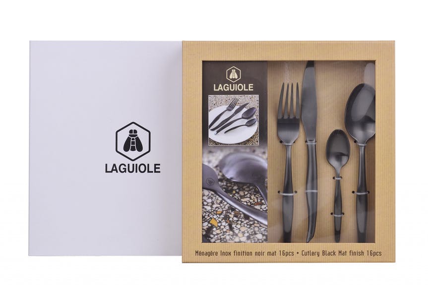 Besteckset "Black Edition" - 16 teilig - Laguiole