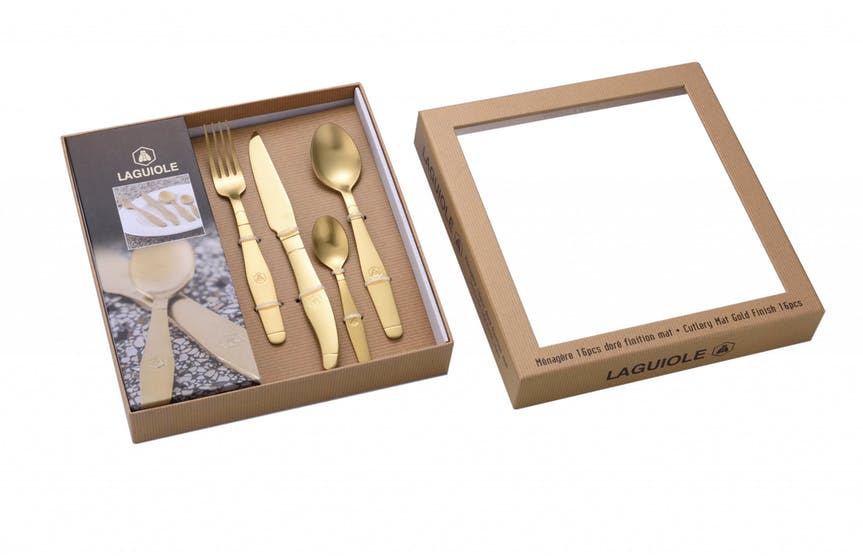 Besteckset "Gold Edition" - 16 teilig - Laguiole