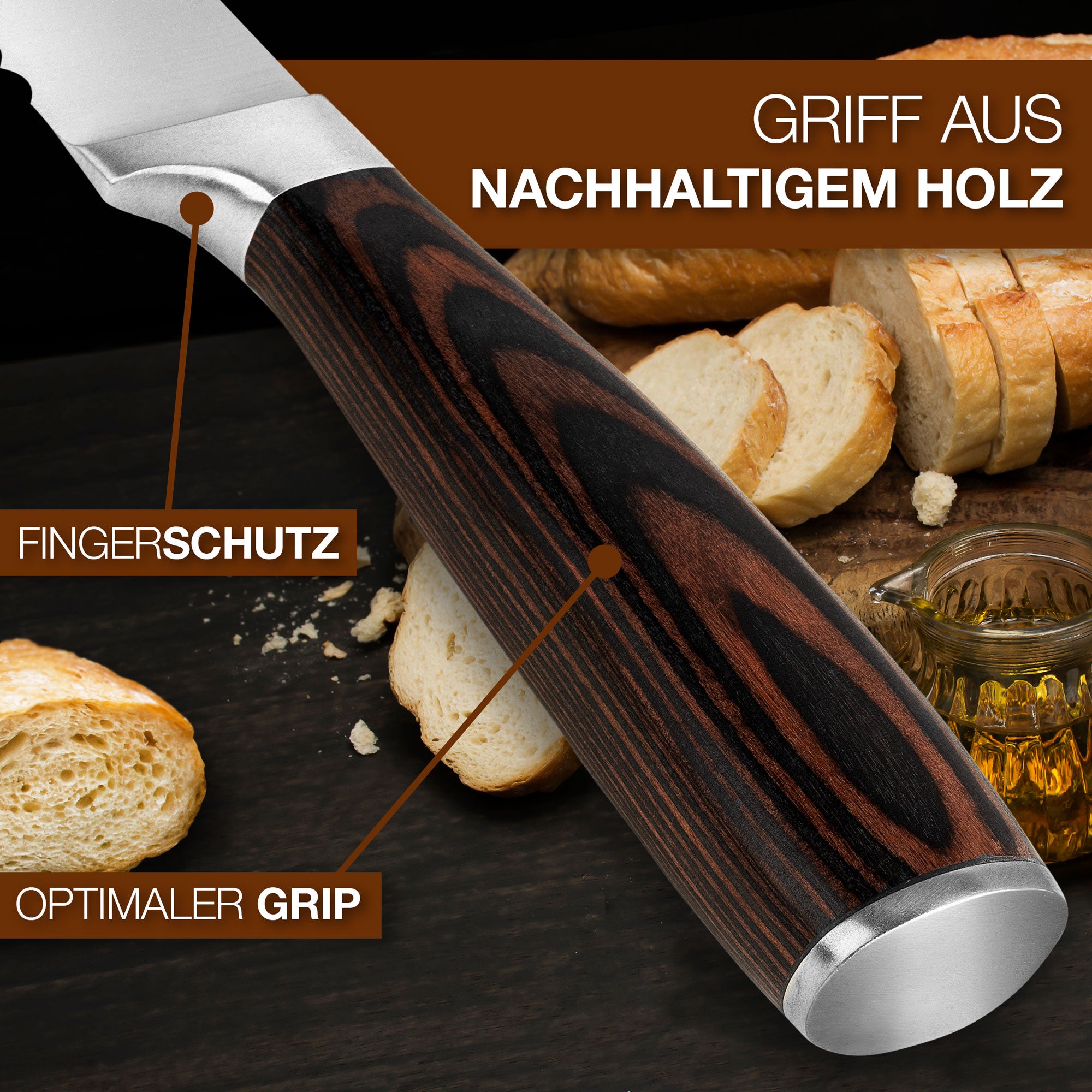 Brotmesser - Küchenmesser von HADEWOO®