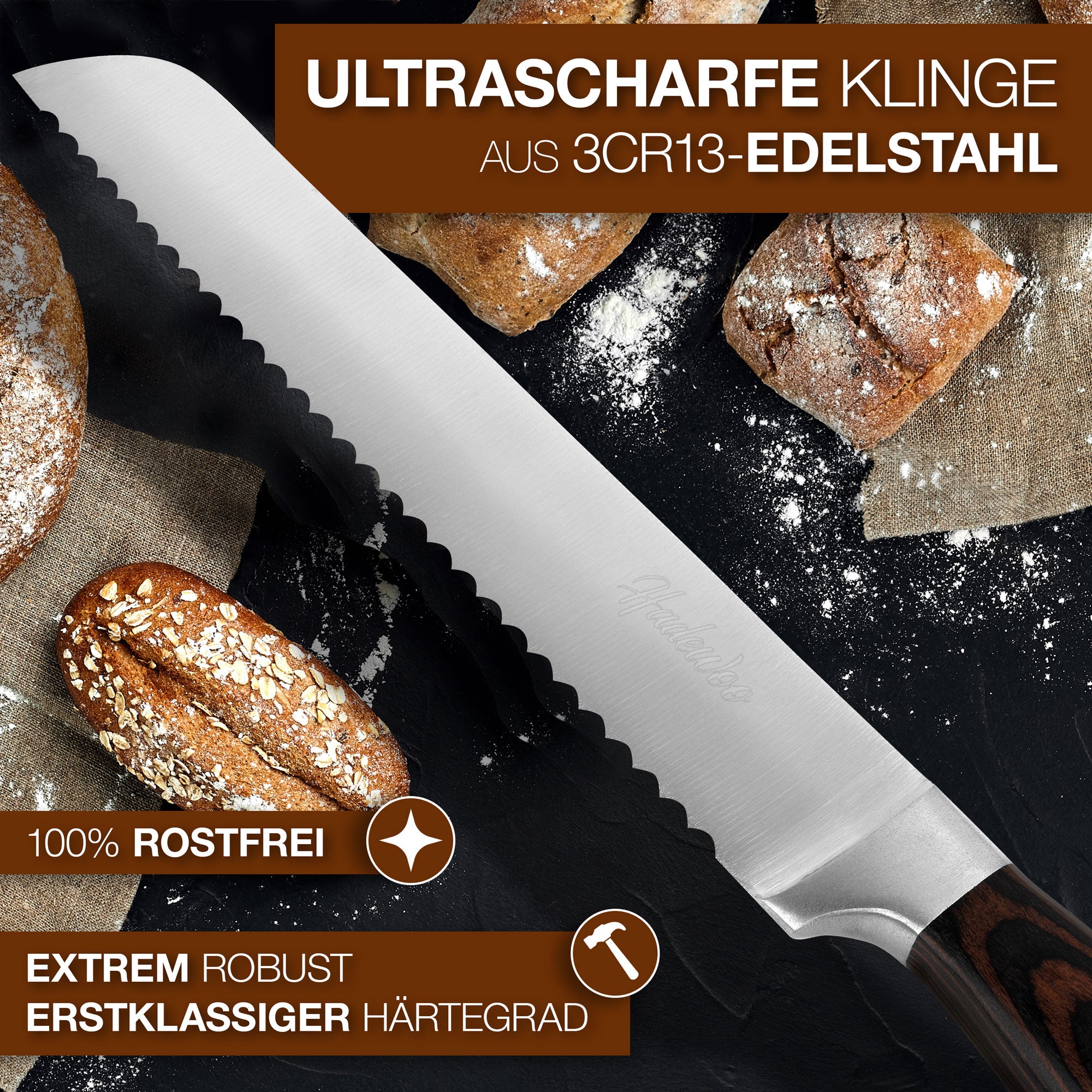 Brotmesser - Küchenmesser von HADEWOO®