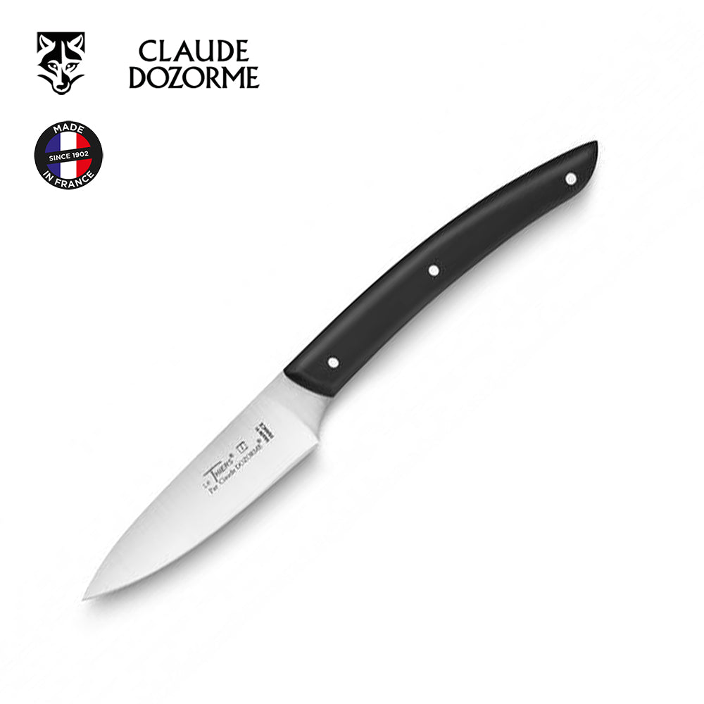 Claude Dozorme: Handgefertigtes Schälmesser mit schwarzem Griff
