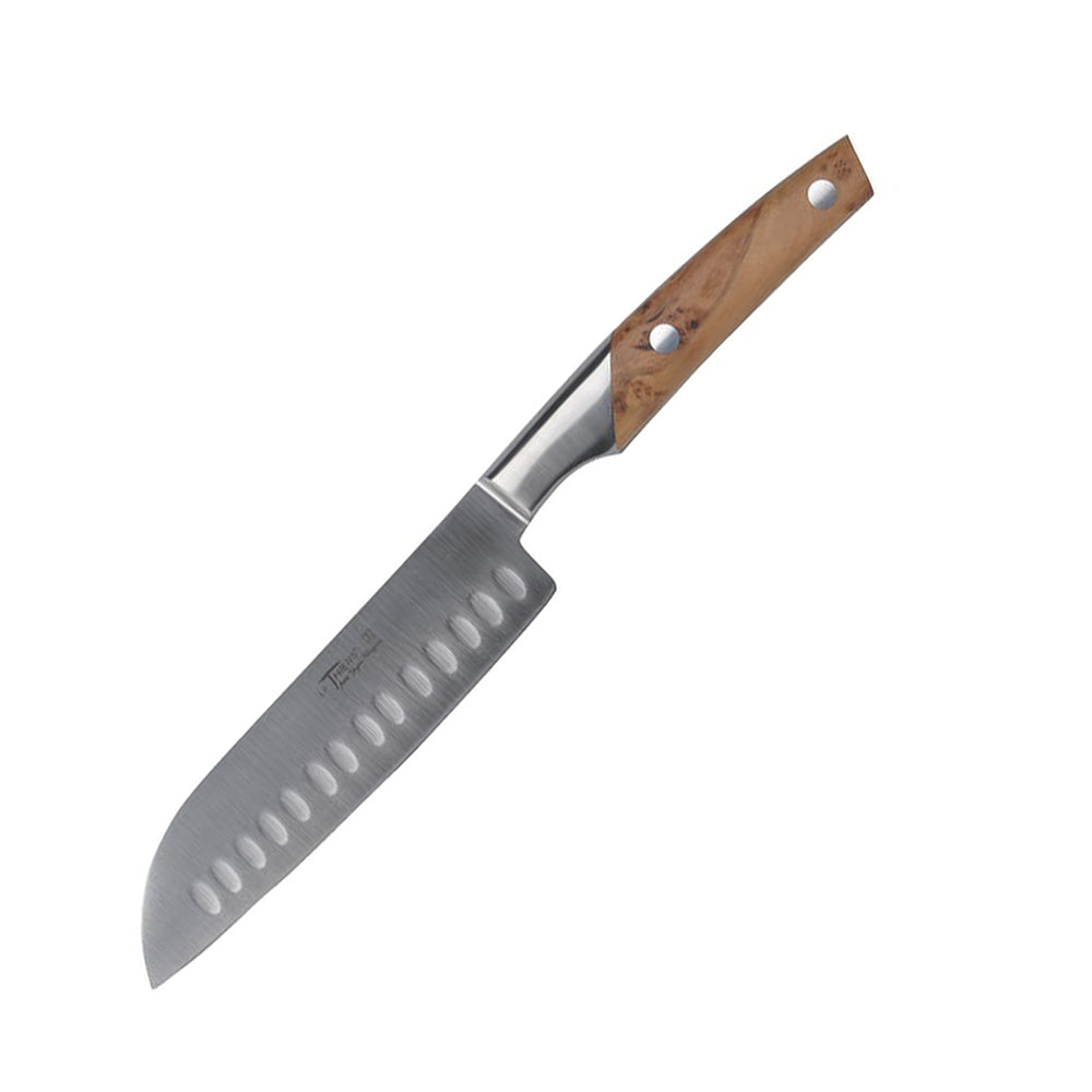 Santokumesser 17cm - handgeschmiedet - Le Thiers Cuisine von Goyon-Chazeau - Griff aus Wacholderholz