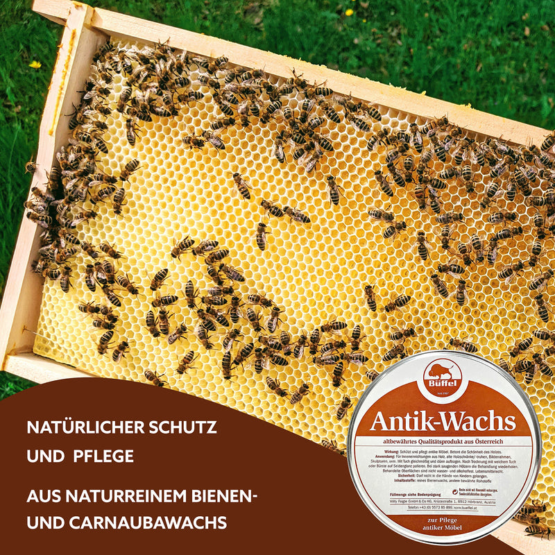 Büffel-Antik-Wachs  - Reines Bienen- und Caranubawachs - für Hölzer im Innenbereich